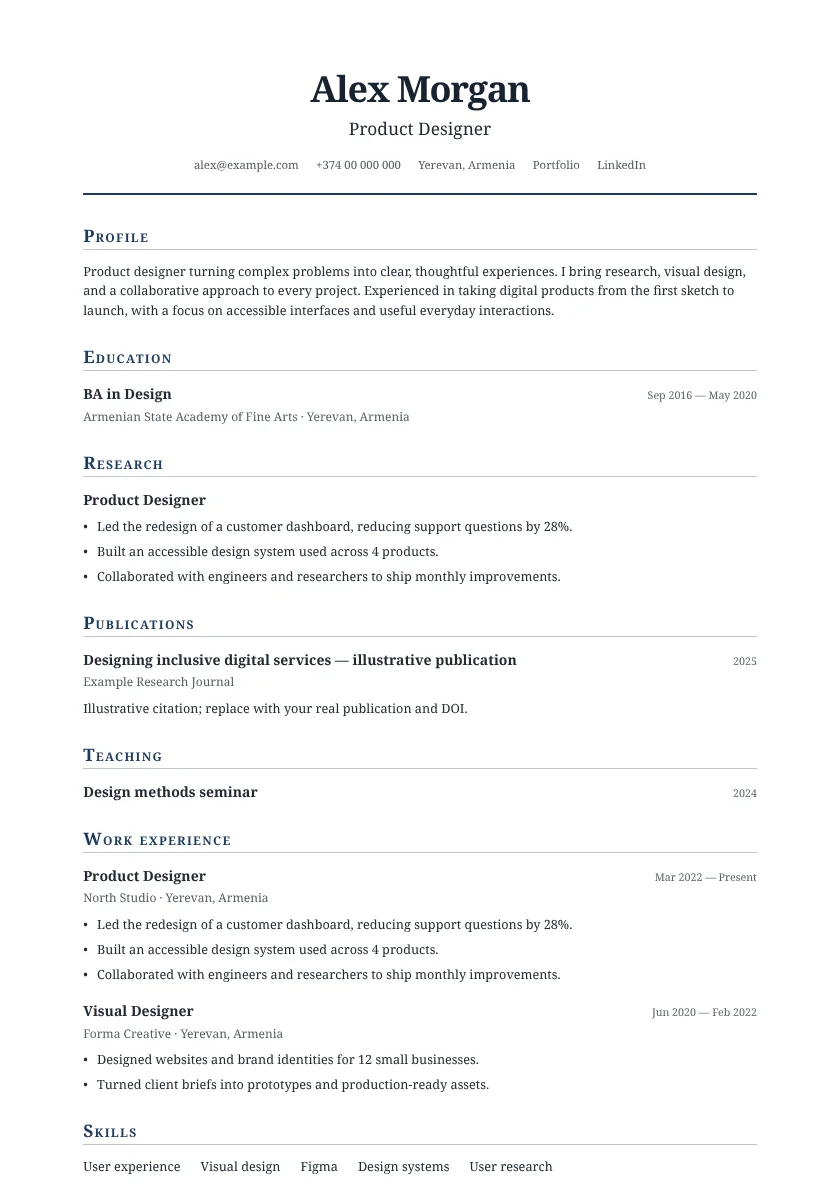 Academic Template